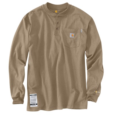 Carhartt Flame-Resistant Force Cotton Long-Sleeve Henley